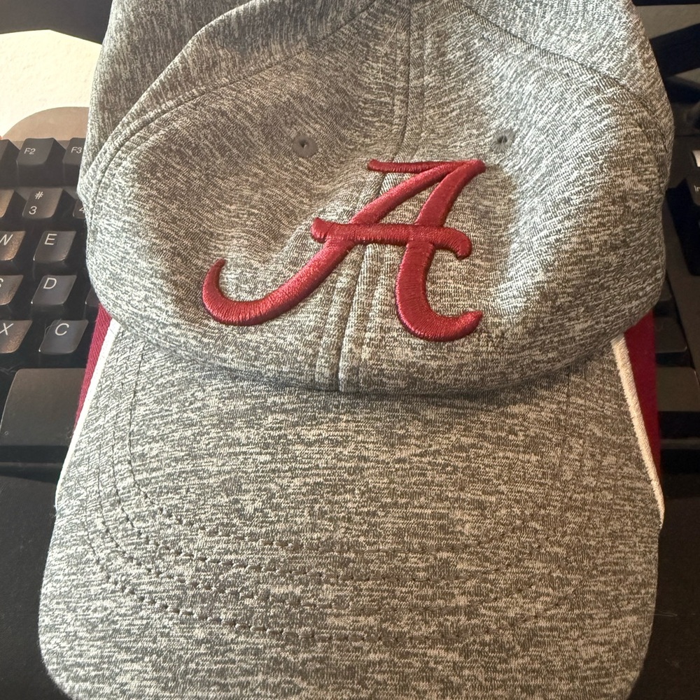 University of Alabama -  Gray Cap with Red 'A' Logo